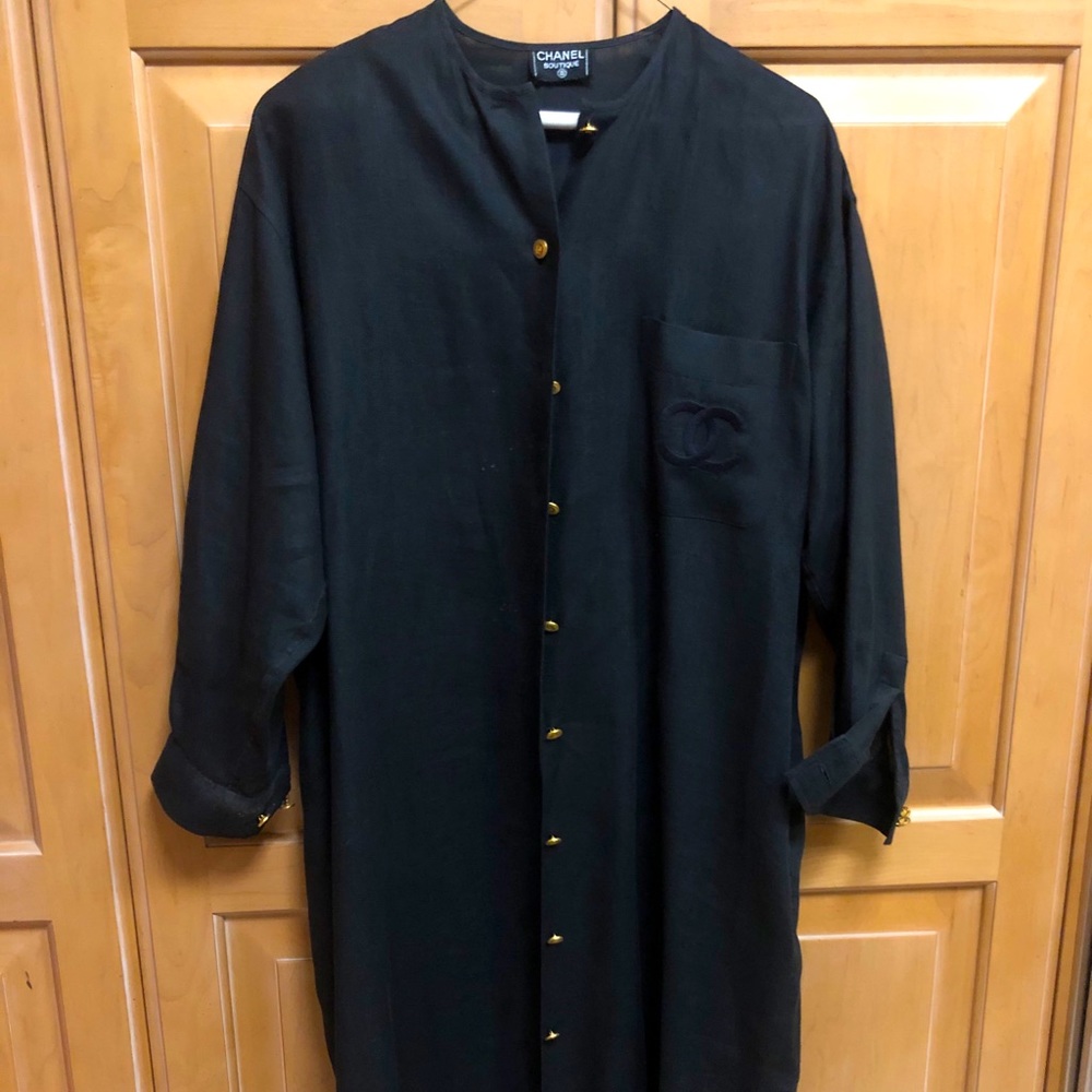 Chanel Boutique Linen Maxi Dress 90s Edition
